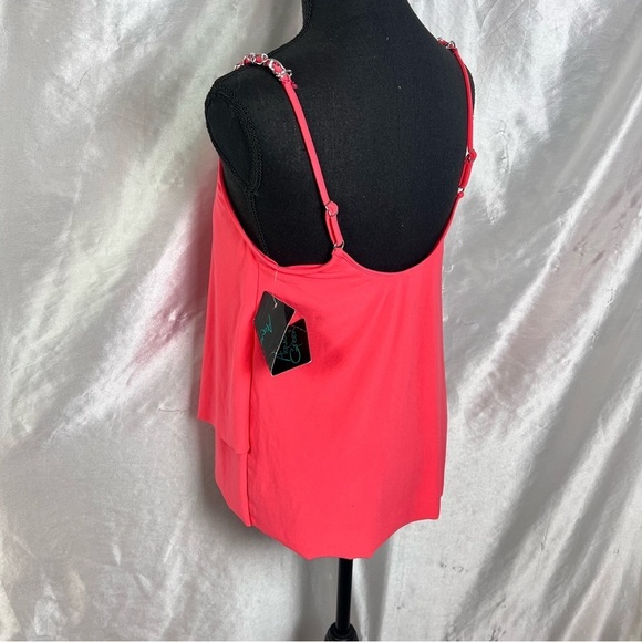 2/$15 AquaGreen Vibrant Pink Swim Camisole Tankini Top – Size Medium – NWT - Picture 4 of 9